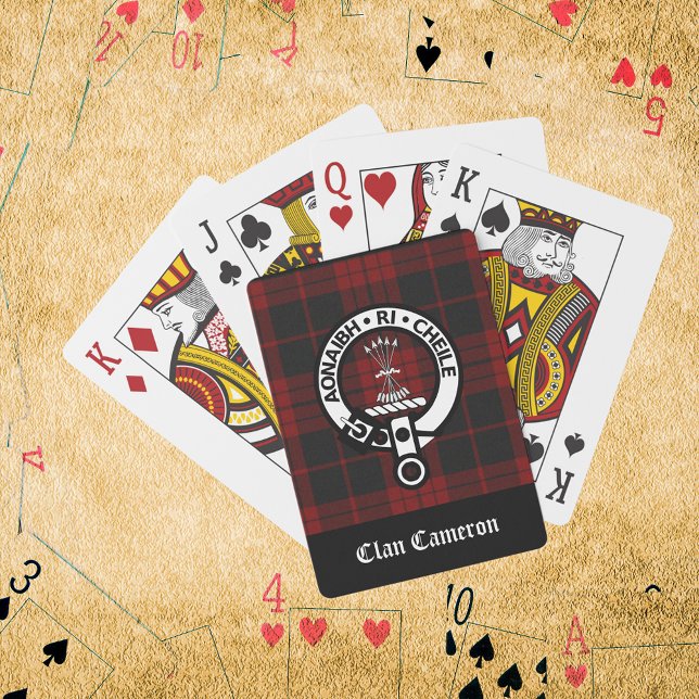 Clan Cameron Crest & Tartan Playing Cards (Creator Uploaded)