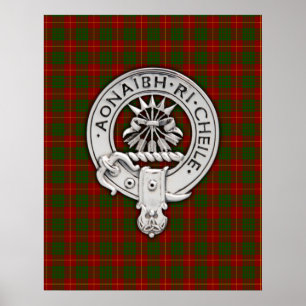 Clan Cameron Crest & Tartan Poster