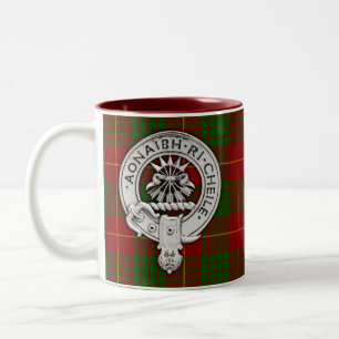 Clan Cameron Crest & Tartan Two-Tone Coffee Mug