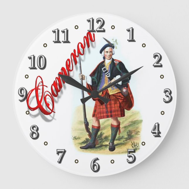 Clan Cameron Scottish Dream Clock (Front)