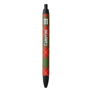 Clan Cameron Tartan Black Ink Pen