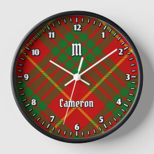 Clan Cameron Tartan Clock