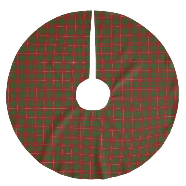 Clan Cameron Tartan Plaid   Brushed Polyester Tree Skirt (Front)