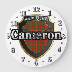 Clan Cameron Tartan Scottish Dream Clock