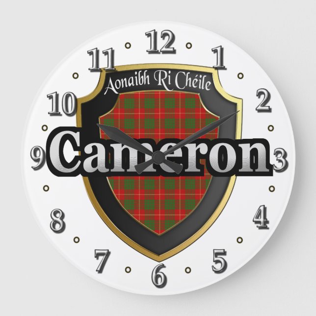 Clan Cameron Tartan Scottish Dream Clock (Front)