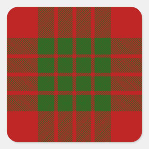 Clan Cameron Tartan Square Sticker