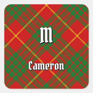 Clan Cameron Tartan Square Sticker