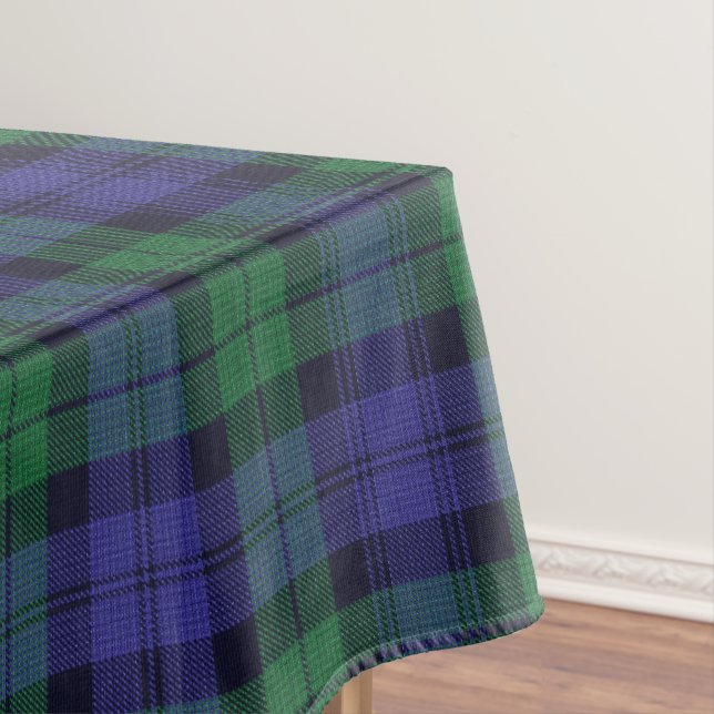 Clan Campbell Black Watch Scottish Tartan Tablecloth (In Situ)
