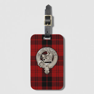 Clan Campbell Crest & Armaddie Tartan Luggage Tag