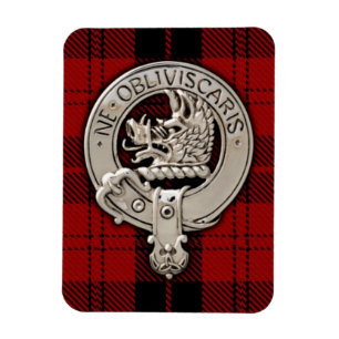 Clan Campbell Crest & Armaddie Tartan Magnet