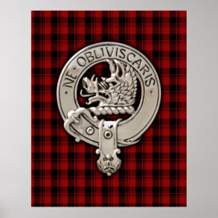 Clan Campbell Crest & Armaddie Tartan Poster