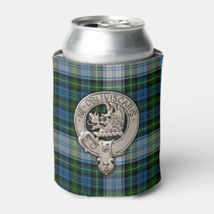 Clan Campbell Crest & Dress Tartan Can Cooler
