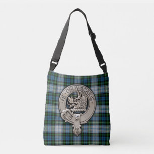 Clan Campbell Crest & Dress Tartan Crossbody Bag