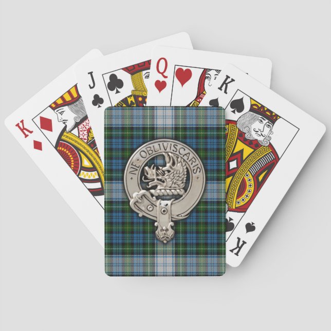 Clan Campbell Crest & Dress Tartan Playing Cards (Back)