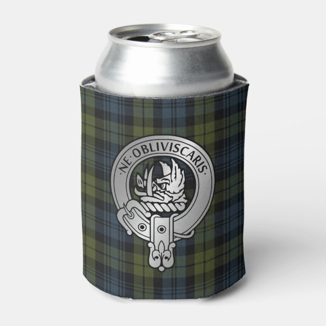 Clan Campbell Crest & Tartan Can Cooler (Can Front)