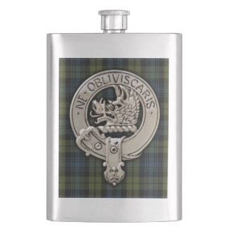 Clan Campbell Crest & Tartan Hip Flask