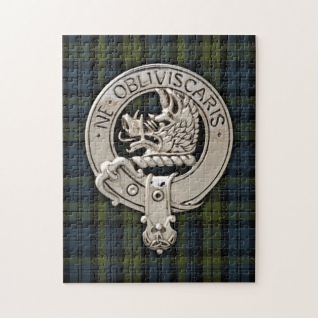 Clan Campbell Crest & Tartan Jigsaw Puzzle (Vertical)