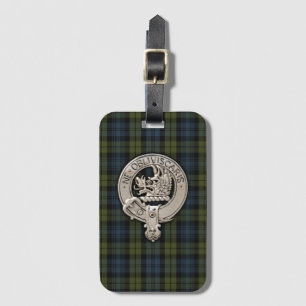 Clan Campbell Crest & Tartan Luggage Tag