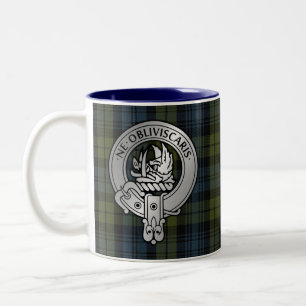 Clan Campbell Crest & Tartan Two-Tone Coffee Mug