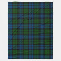 Clan Campbell Military Plaid Green Black Tartan