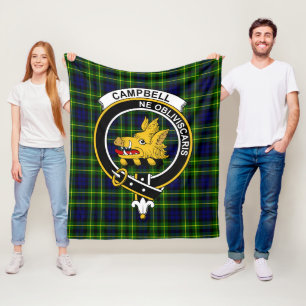 Clan Campbell Of Breadalbane Modern Tartan Plaid Fleece Blanket