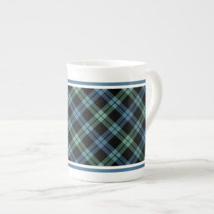 Clan Campbell of Loch Awe Tartan Blue Plaid Bone China Mug