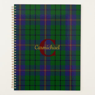Clan Carmichael Plaid Monogrammed  Planner