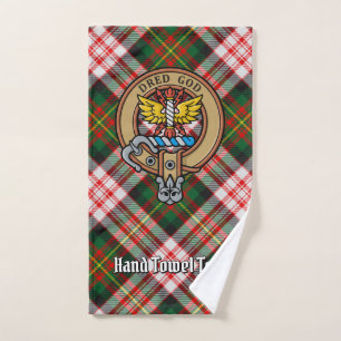Clan Carnegie Crest over Dress Tartan Bath Towel Set