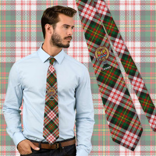 Clan Carnegie Crest over Dress Tartan Tie