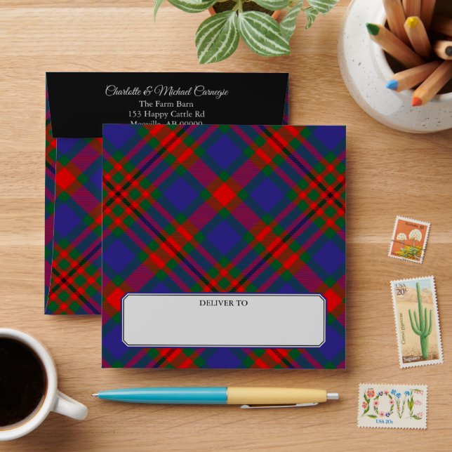 Clan Carnegie Tartan Envelope (Desk)