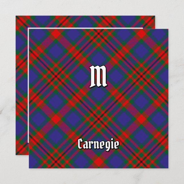 Clan Carnegie Tartan Invitation (Front/Back)