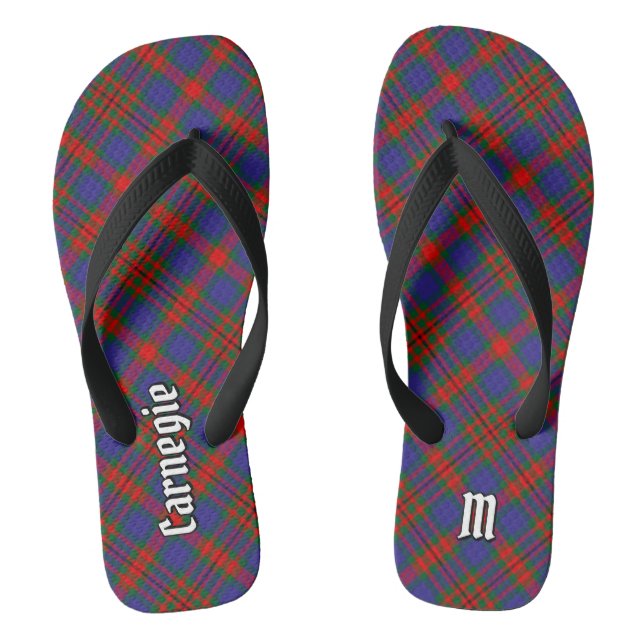 Clan Carnegie Tartan Thongs (Footbed)