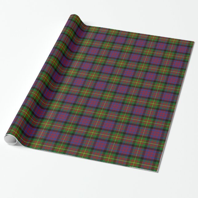 Clan Carnegie Tartan Wrapping Paper (Unrolled)