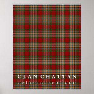 Clan Chattan Colours of Scotland Tartan Poster