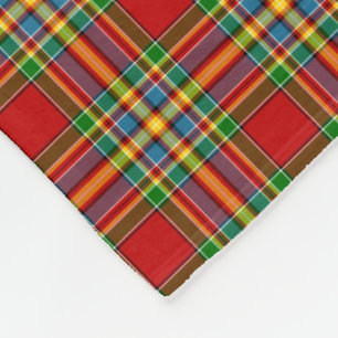 Clan Chattan Tartan Colourful Scottish Plaid Fleece Blanket