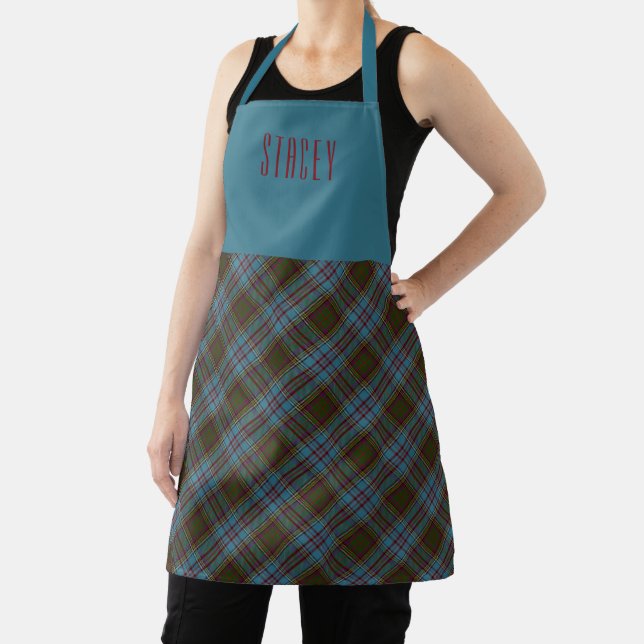 Clan Chef Anderson Tartan Plaid Name Apron (Insitu)
