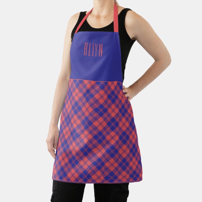 Clan Chef MacGregor Tartan Plaid Name Apron (Insitu)