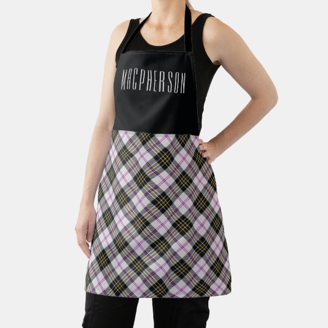 Clan Chef MacPherson Plaid Name Apron (Insitu)