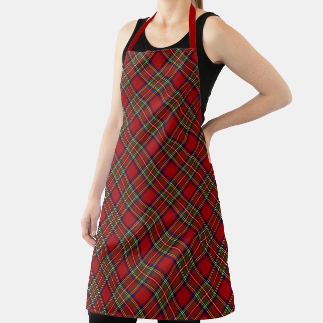 Clan Chef Royal Stewart Tartan Plaid Pattern Apron (Insitu)