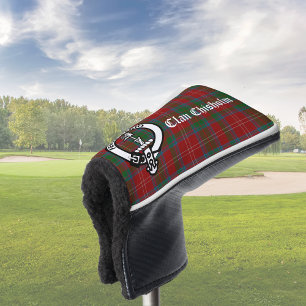 Clan Chisholm Crest Badge & Tartan Golf Head Cover