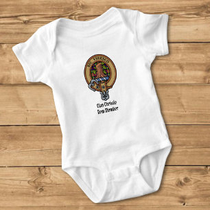 Clan Christie Crest over Tartan Baby Bodysuit