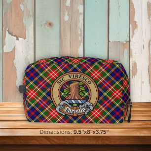 Clan Christie Crest over Tartan Dopp Kit