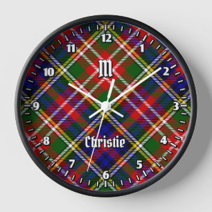 Clan Christie Tartan Clock