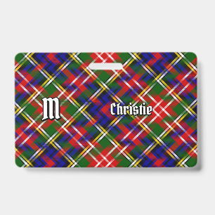 Clan Christie Tartan ID Badge
