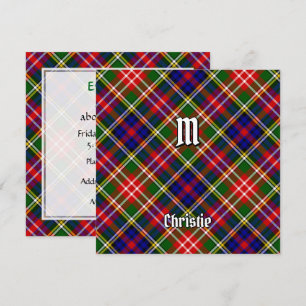 Clan Christie Tartan Invitation