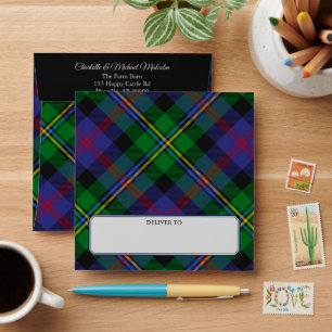 Clan clan Malcolm Tartan Envelope