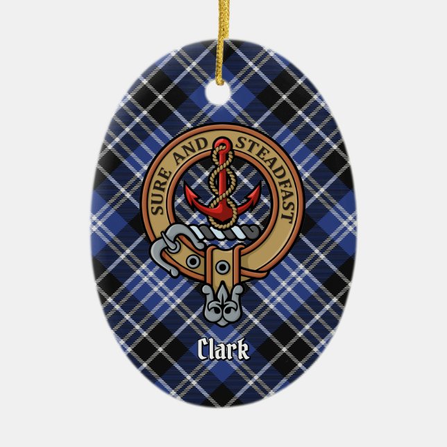 Clan Clark Crest Ceramic Ornament (Front)