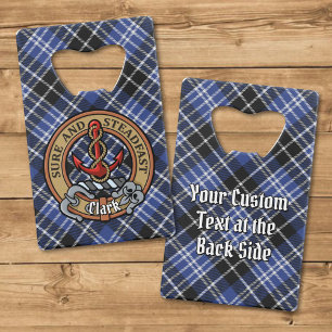 Clan Clark Crest over Tartan