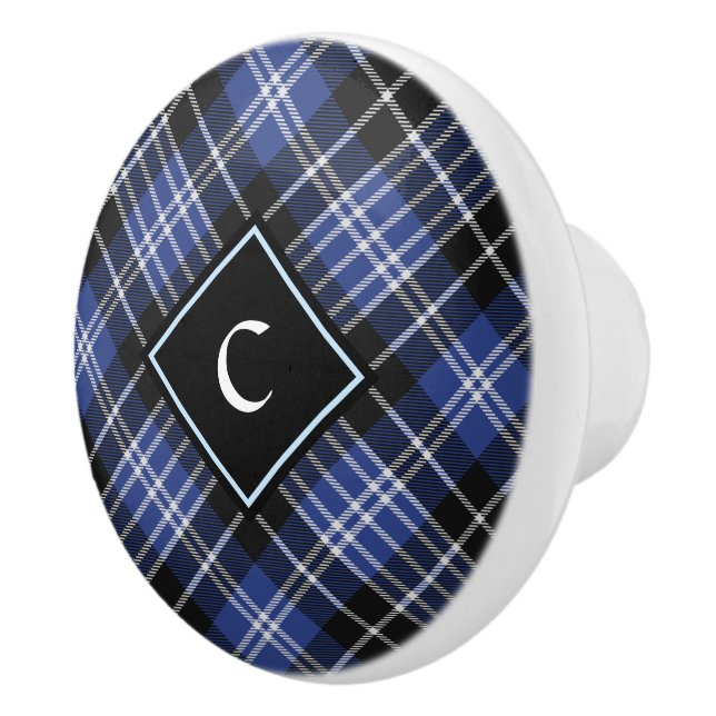 Clan Clark Tartan Ceramic Knob (Right)