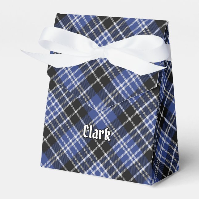 Clan Clark Tartan Favour Box (Front Side)